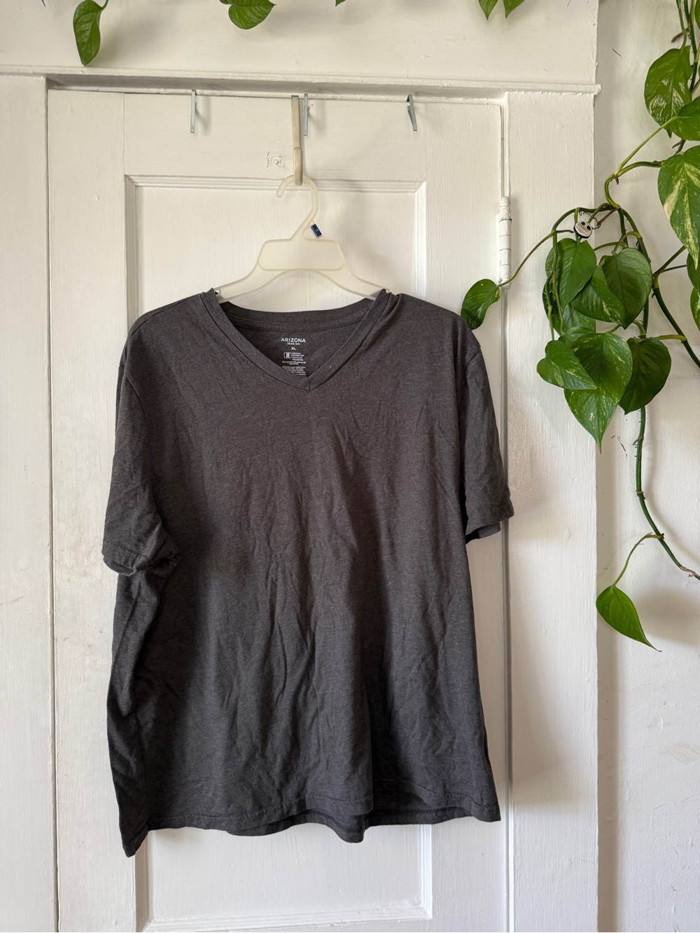 Arizona Jean Company Men's Dark Gray V-Neck Tee